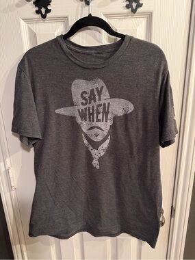 Men's Charcoal 'Say When' Graphic Tee